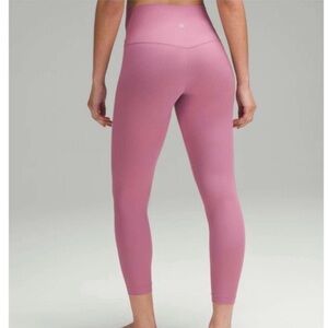 Lululemon Align High-Rise Pant Ribbed 25” Sneaker Length Velvet Dust Pink Rose 4